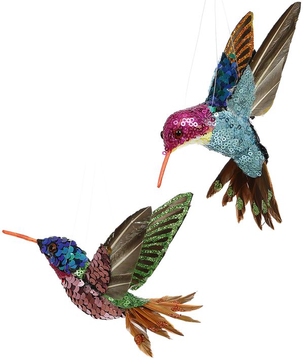 Sequined Hummingbird, Assortment of 2 3-4"