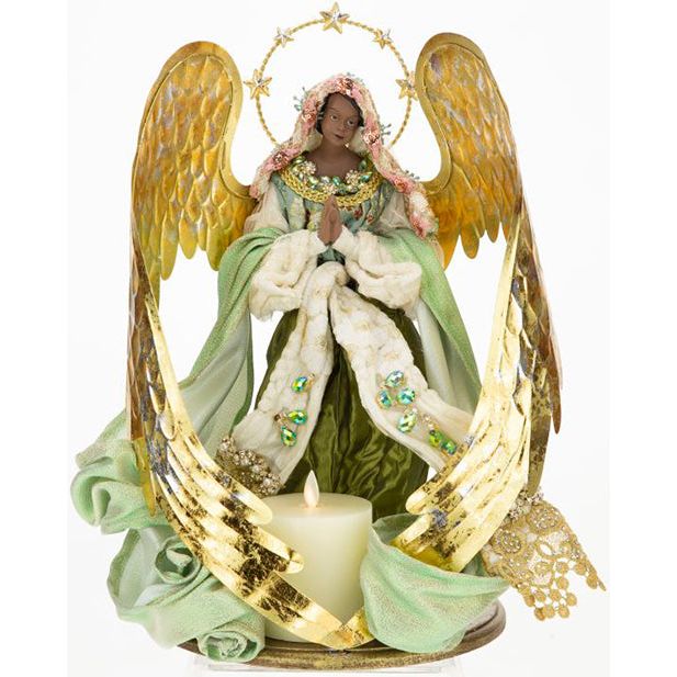 African American Praying Angel 16"