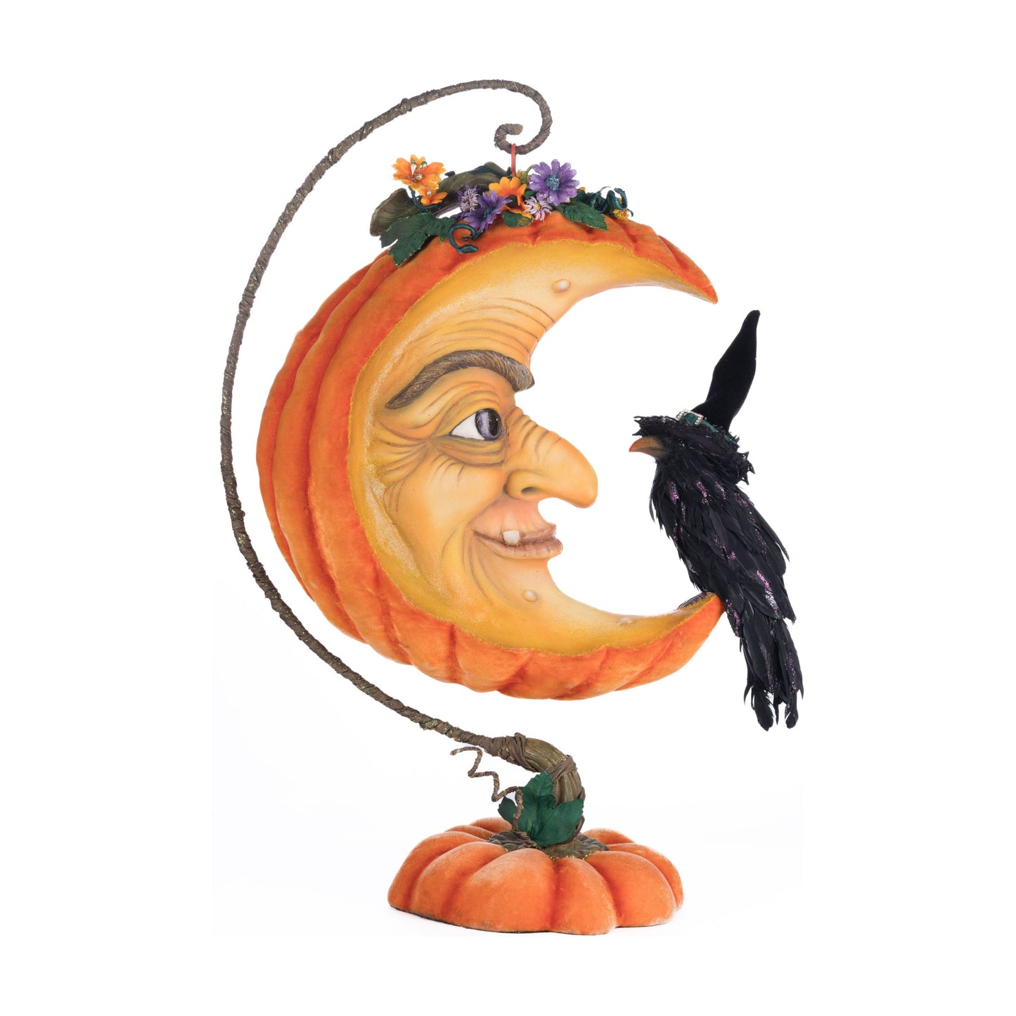 Pumpkin Moon Witch Wall Piece or Tabletop 27.5"