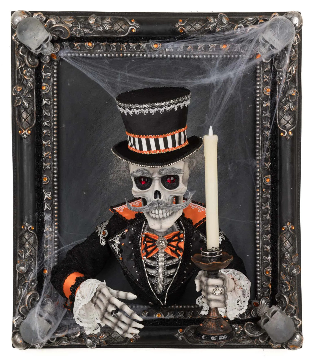 Great Grandpa Macabre Wall Piece with Candle 25"x21"