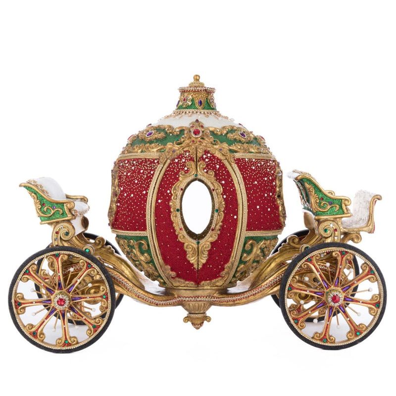 Christmas Ball Ornament Carriage 17" x 23 x 12