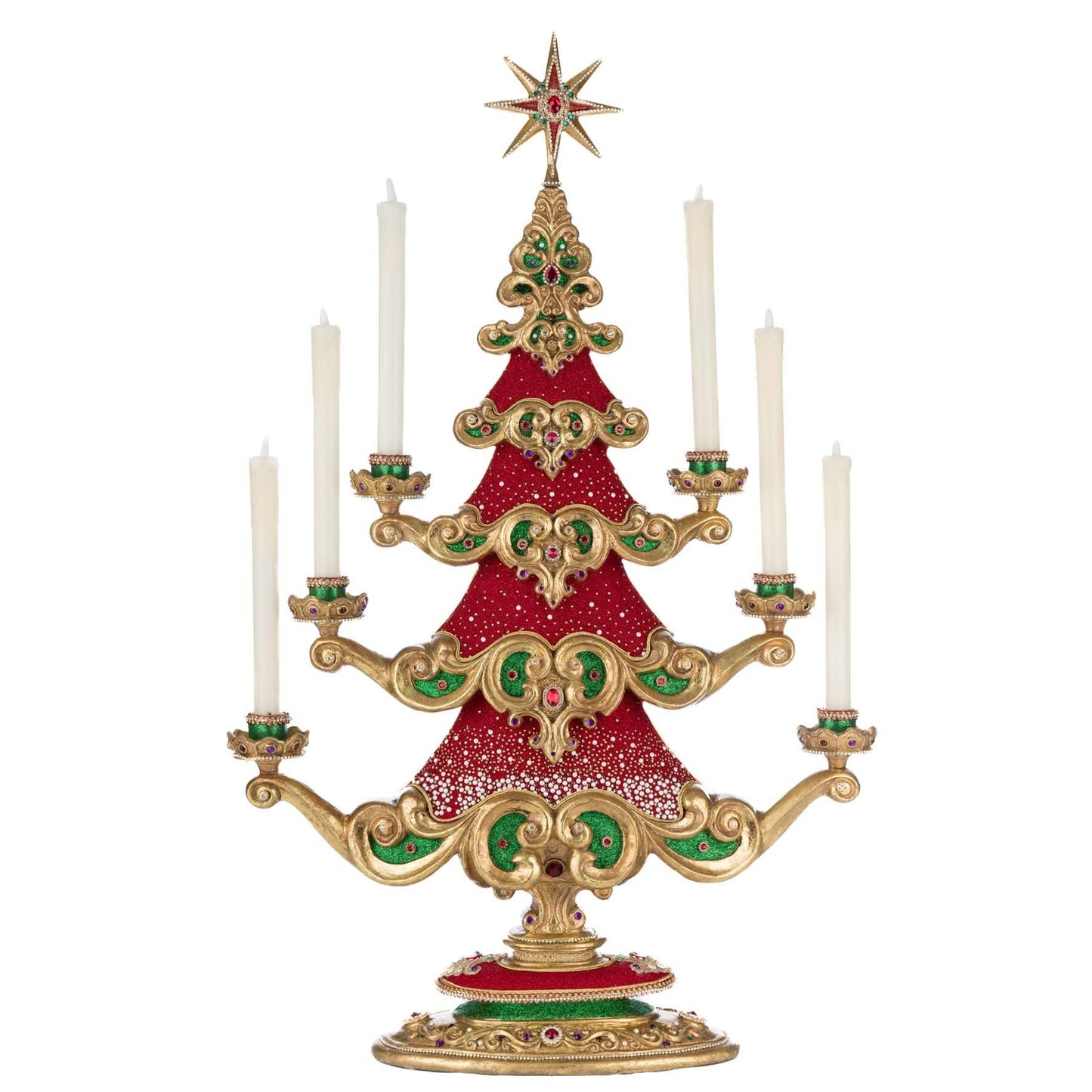 Christmas Ball Tree with Candles 33" x 22 x 6