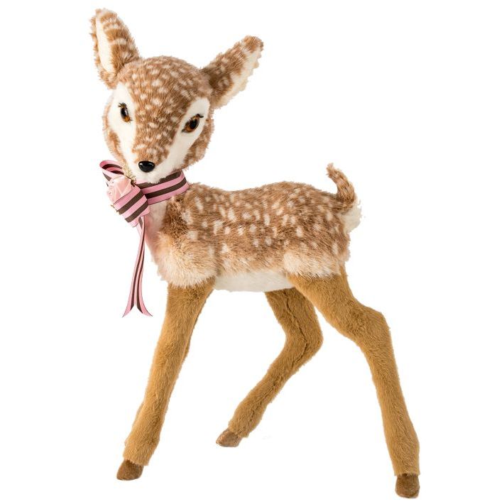 Elegant Deer with Christmas Bow 25"