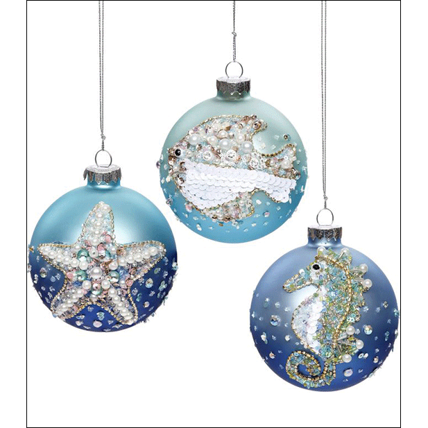 UnderseaBall Orn. 5" set of 3