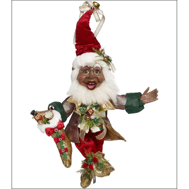 African American Sock Stuffing Elf M 17"