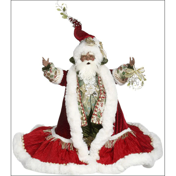 African American Mistletoe Santa 24"