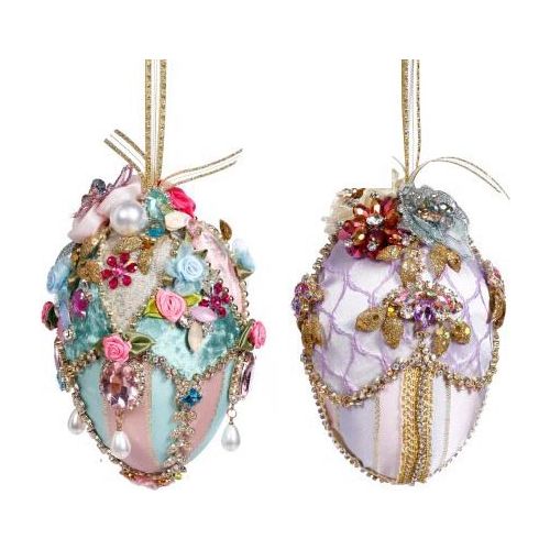 Jeweled EasterEggs 6" set of 2