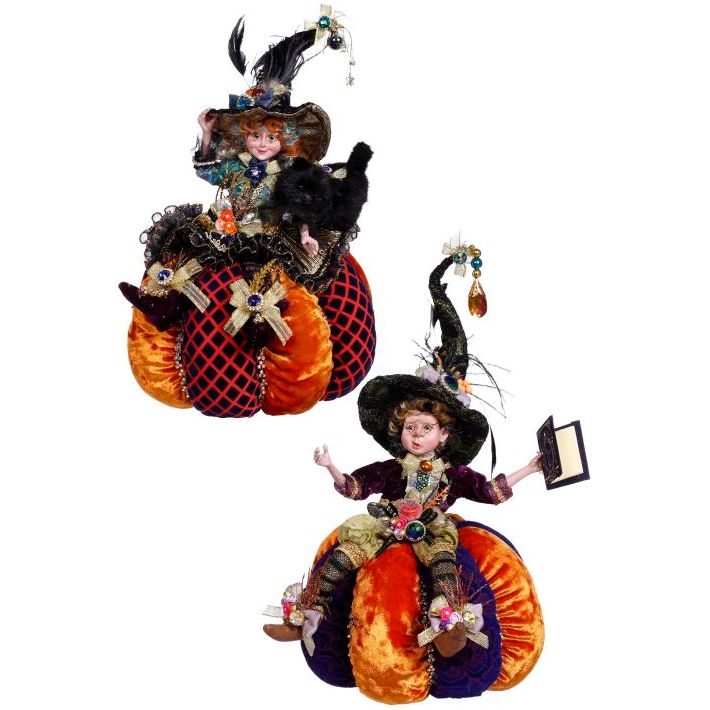 Pumpkin Elf 10" Set Of 2