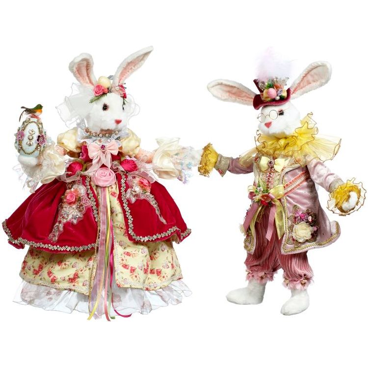 Mr & Mrs Cotton Tail Rabbit set of 2 23" and 24"