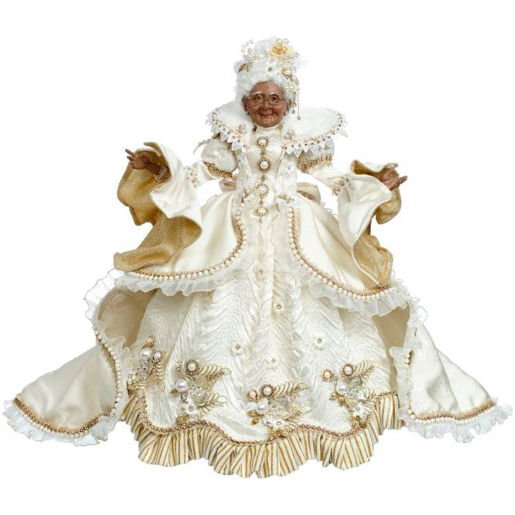 African American Snow & Pearls Mrs. Claus 23"