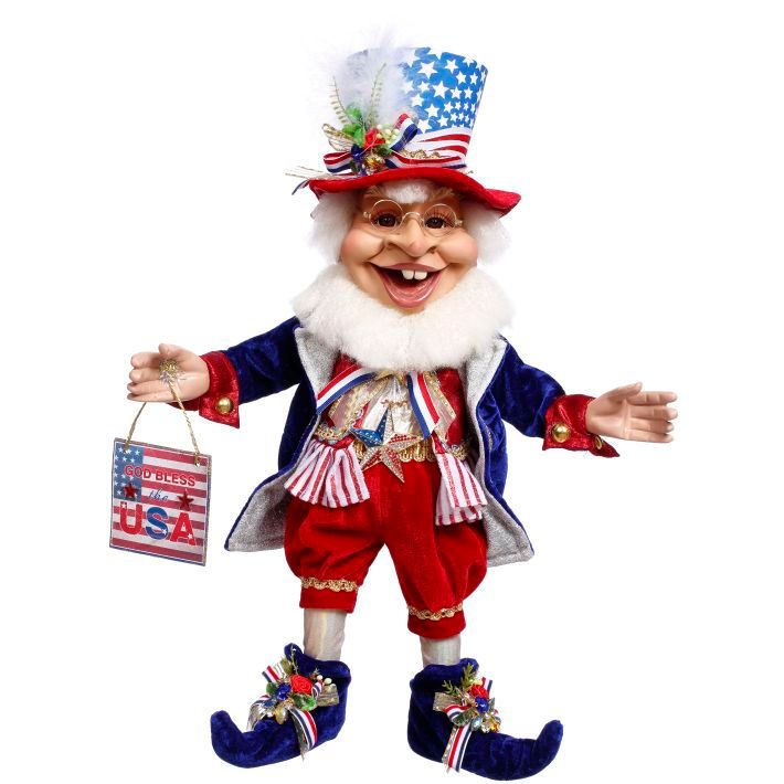 God Bless The USA Elf, Med 19.5''