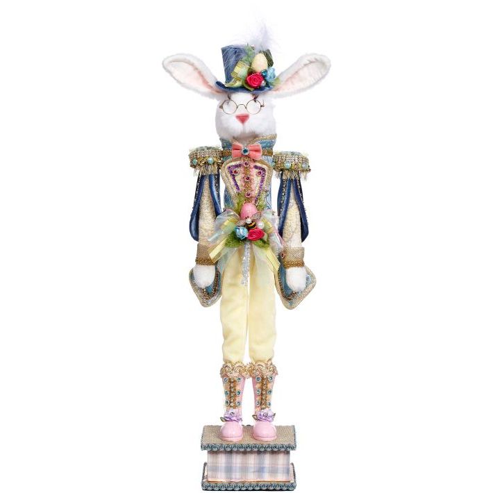 Rabbit Nutcracker Yellow, Sm 24.5"