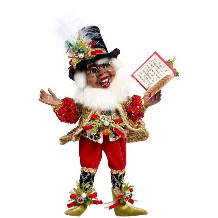 African American Cmas Carol Elf, S 12.5"
