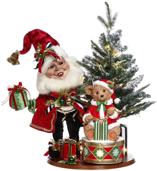Decor Tree Elf Scene, L 14x19"