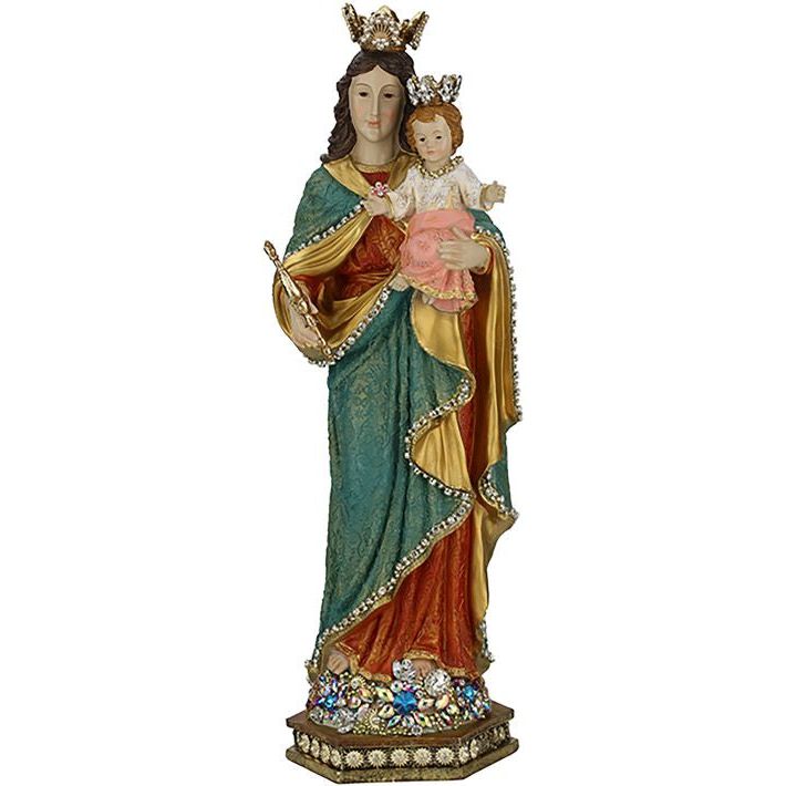 Jeweled Madonna & Child L. 24"