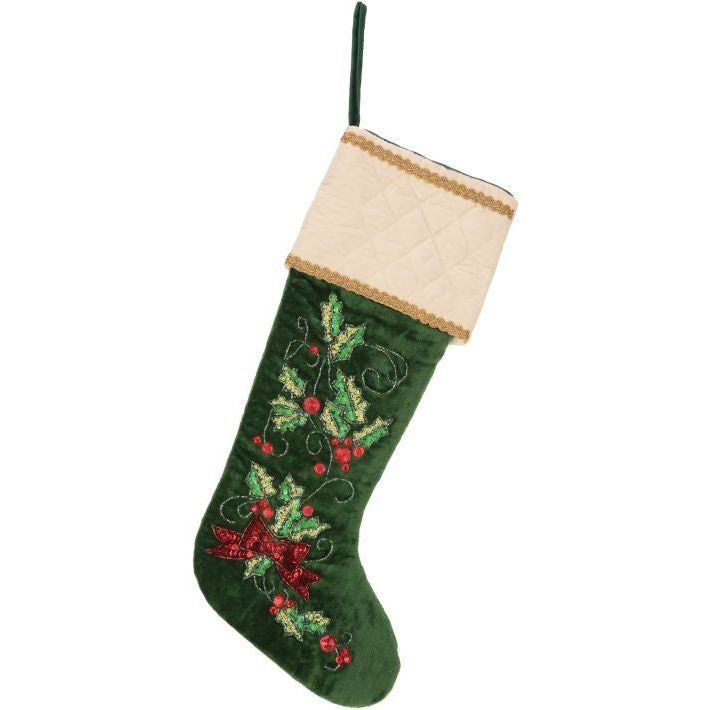 HollyBerry Stocking 20"