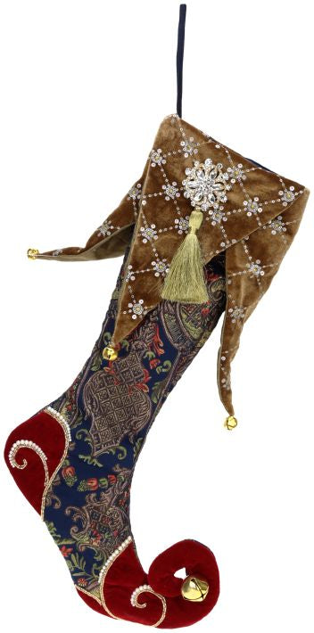 Floral Jester Stcking 25"