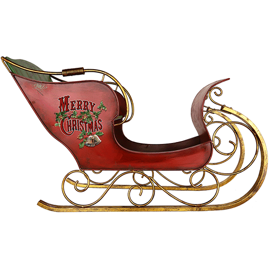 Santa's Red Sleigh 56" x 34"
