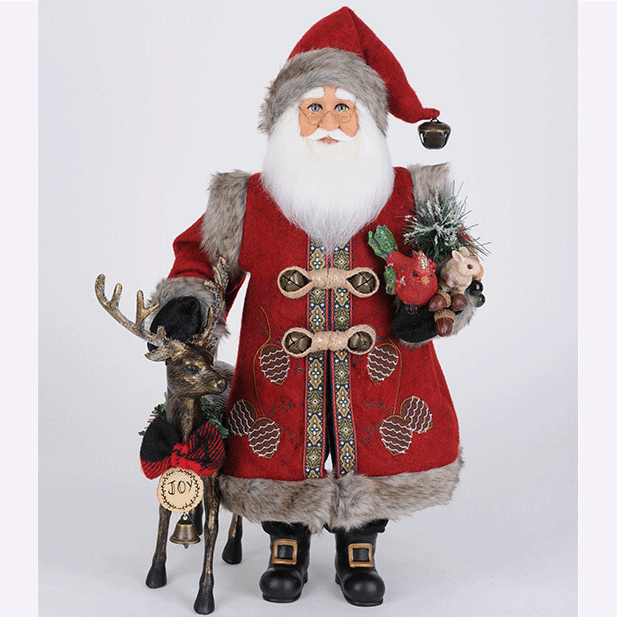 Reindeer Joy Santa 19"