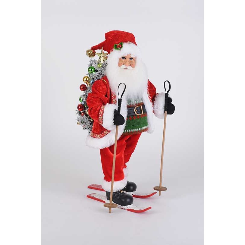 Lighted Ski Santa 20"