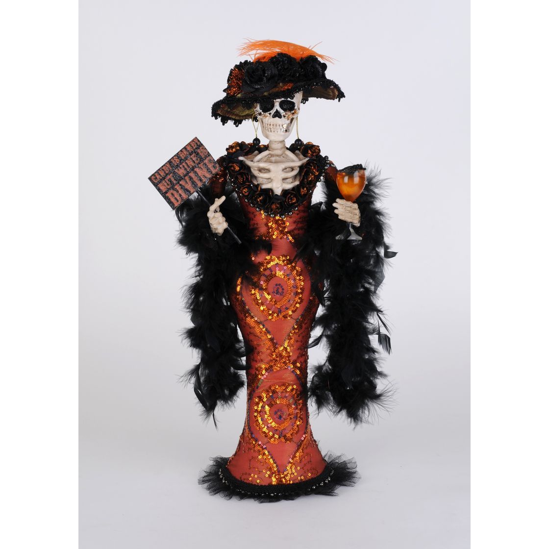 Wine Devine Lady Skeleton 23"