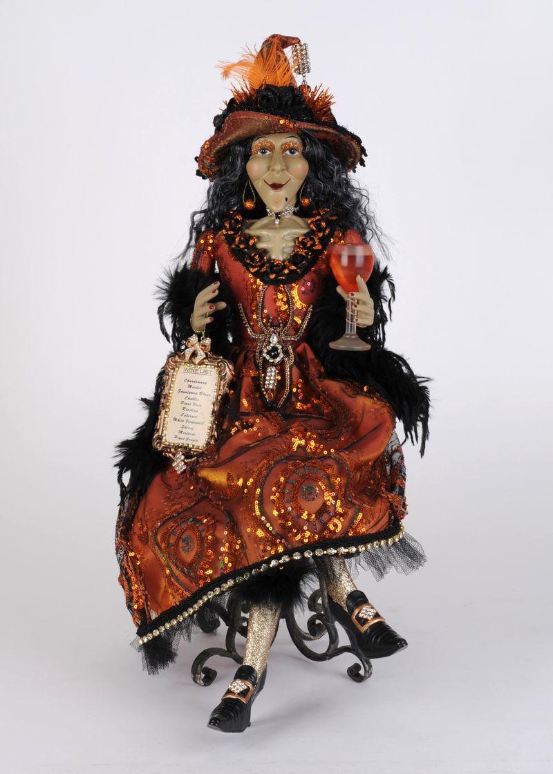 Wine Elegance Sitting Witch 26"