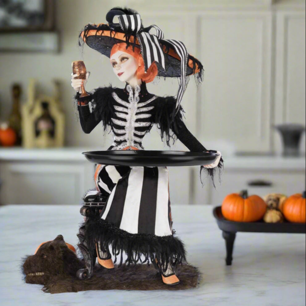 Mrs Macabre with Serving Tray 25"