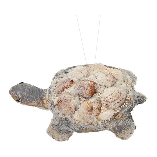 Beaded Turtle Ornament 7"
