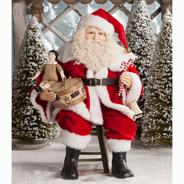 Visit from Santa Claus 19.5"