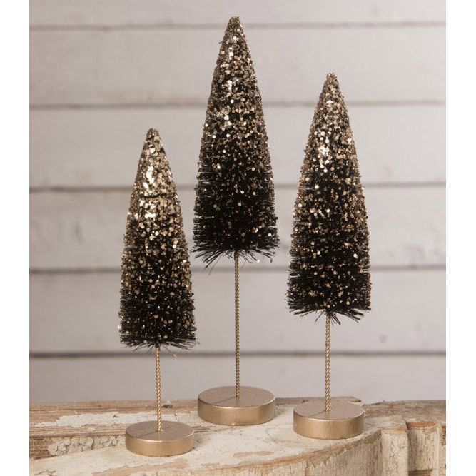 Bottle Brush Trees 9-12" set of 3"
