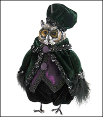 Witches Owl Ornament 6"