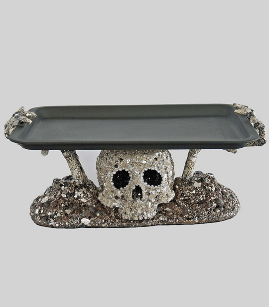 Tray/Skeleton Hands 17"x6"