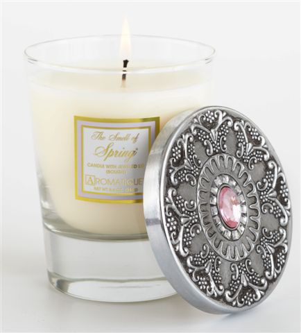 Spring Candle w/ Jewel Lid