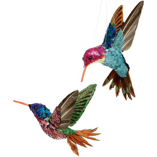 Sequined Hummingbird, Assortment of 2 3-4"