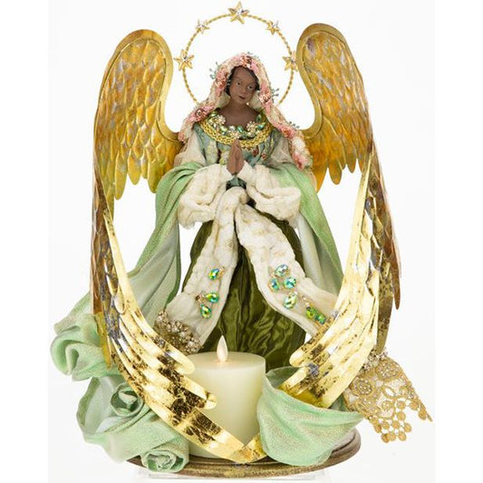African American Praying Angel 16"