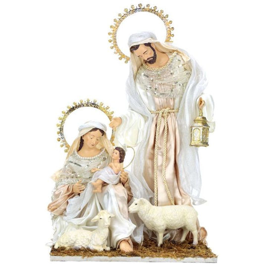 Holy Family With Lambs 18"