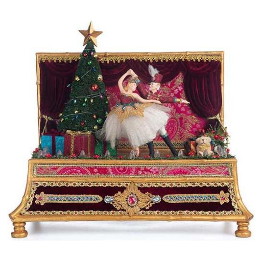 Nutcracker Dancing Hinged Box 14"