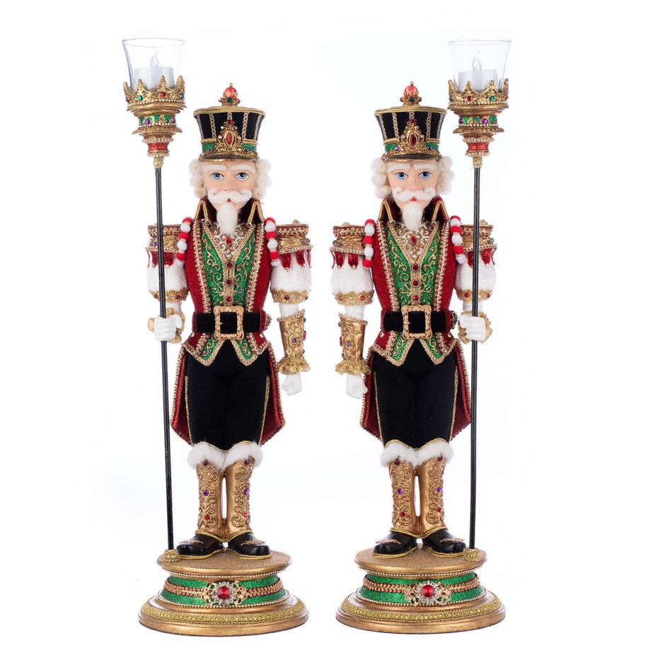 Christmas Ball Nutcracker Votive (set/2) 21" x 8 x 5