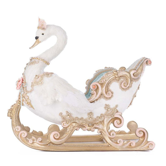 Joyeux Noel Swan Sleigh 18" x 21 x 11