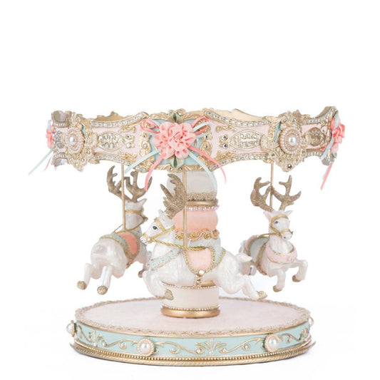Joyeux Noel Carousel Cake Plate 10" x 12 x 12