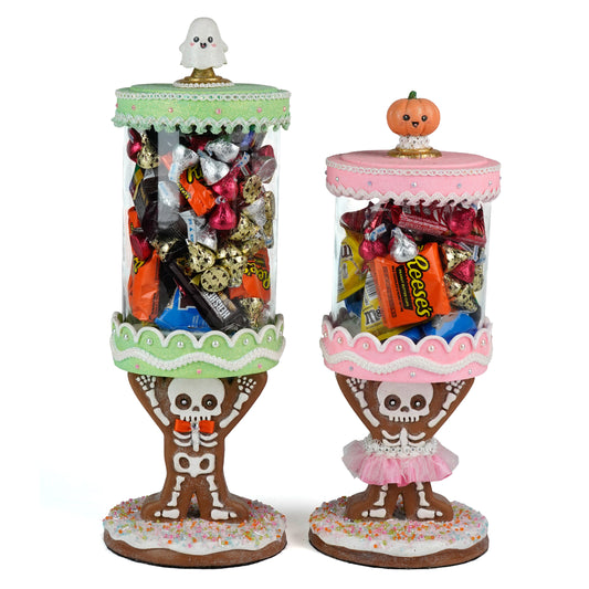 Gingerbread Jack and Jill Candy Canisters Set/2, 19x14x10