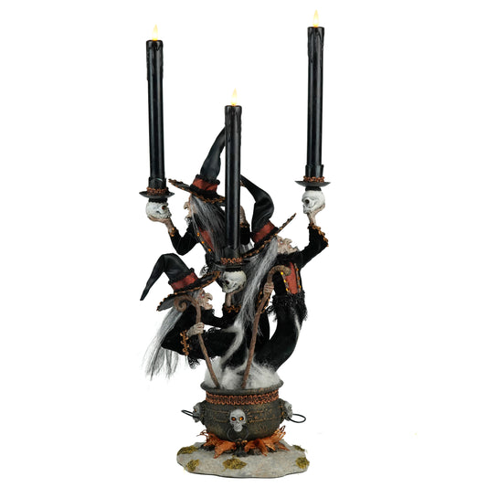 Witchy Witches Candelabra, 17x12x8
