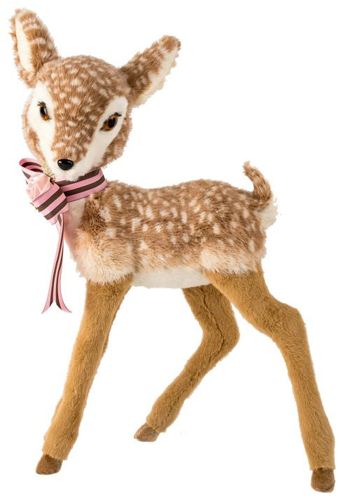 Elegant Deer with Christmas Bow 25"