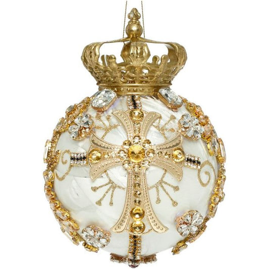 Crown Jewels Ornament, Ivory 7"