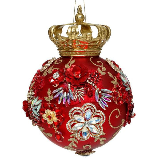 Crown Jewels Ornament, Red 7"