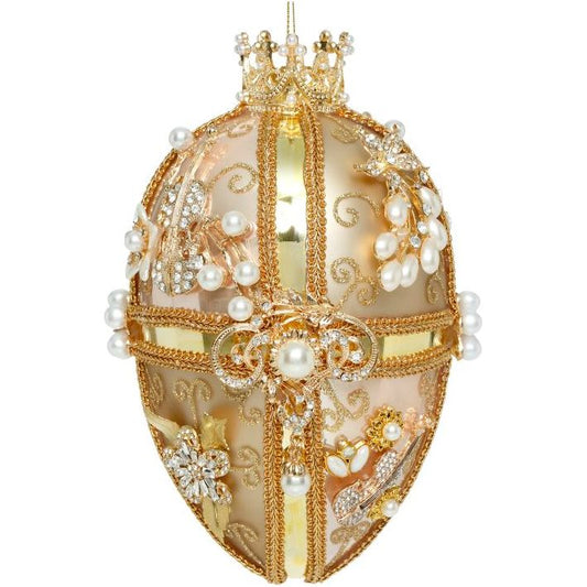 Faberge Jeweled Egg Ornament, Multi 7"