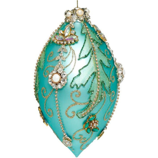King's Jewel Finial Ornament, Turquoise 7.5"