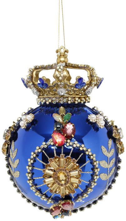 Crown Jewels Ornament, Blue 7"