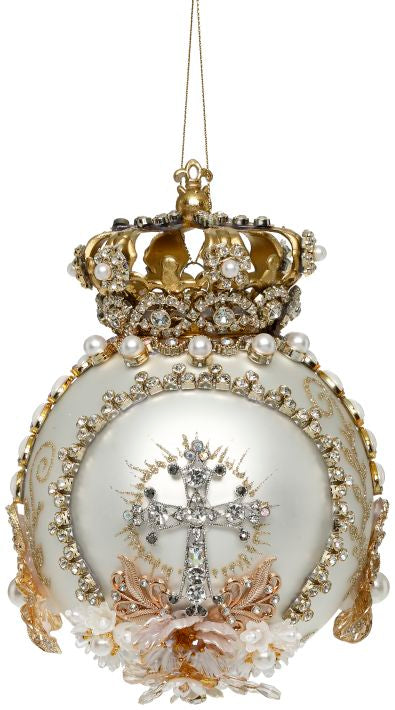 Crown Jewels Ornament, White - 7"