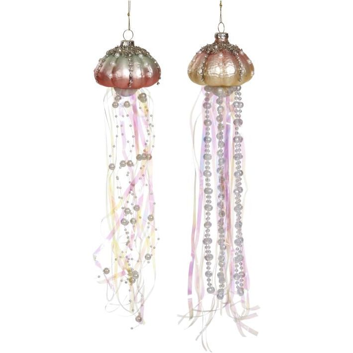 Jeweled Jellyfish Orn12.5" Set Of 2